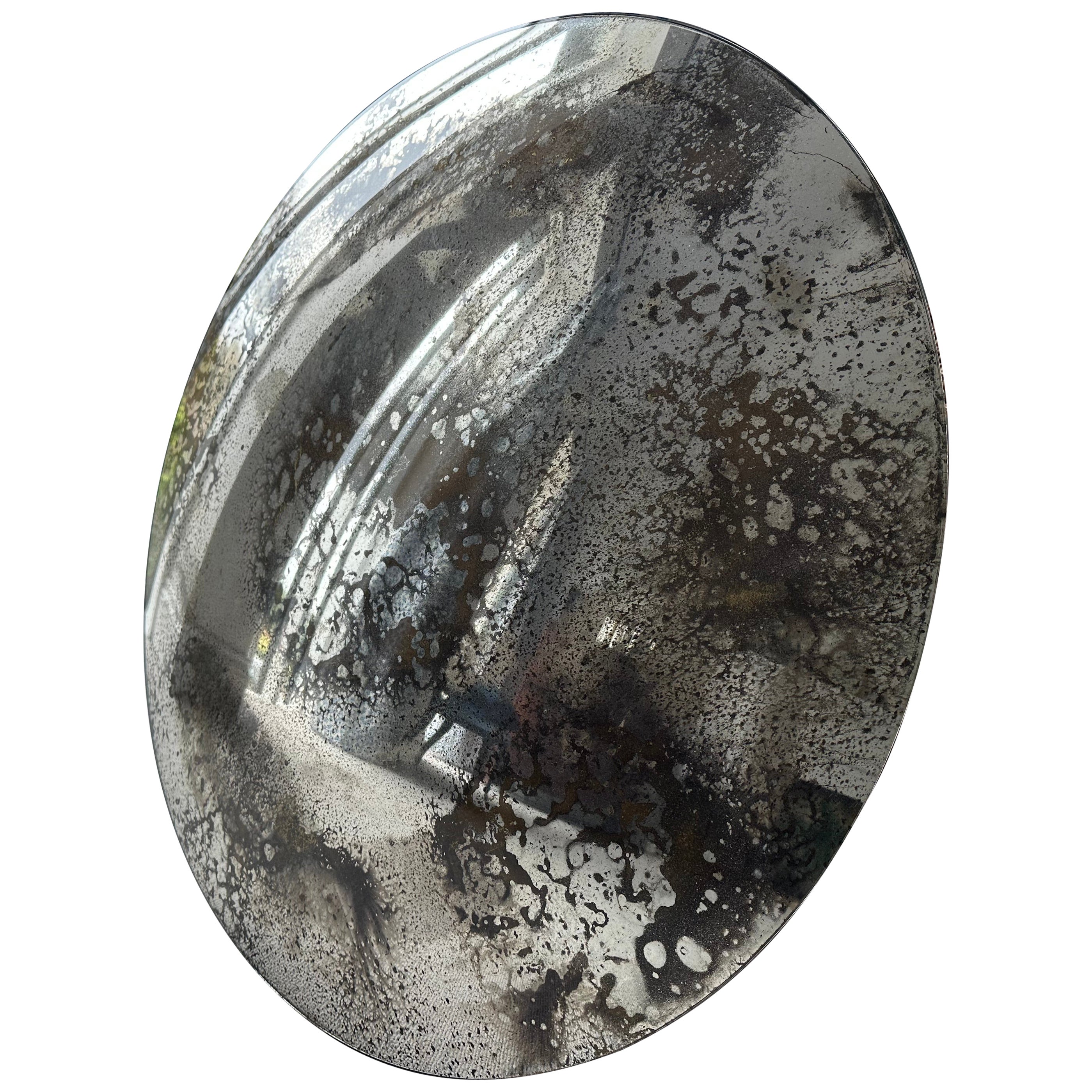 The Convex Mirror Company - Vernazza 80 cms / 31" Silver Antiqued Convex Mirror