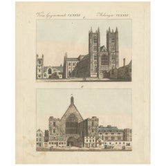 Westminster Abbey and Winchester Cathedral - Bertuch's Picture Book, circa 1800