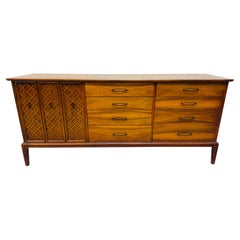 Mid-Century Modern 12-Drawer Walnut Dresser