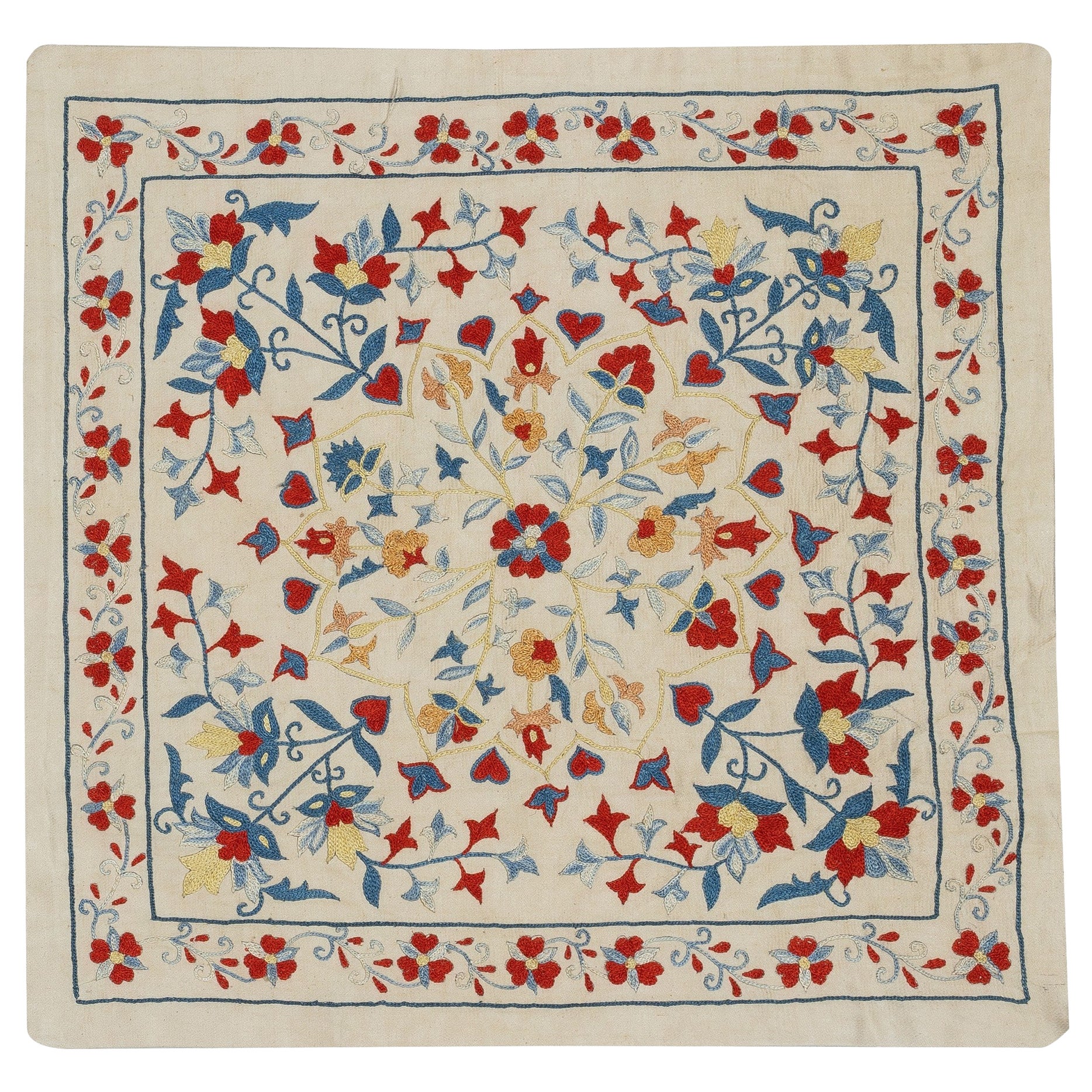 Modernes 20"x21"-Überwurf-Kissen. 100% Seidenkissenbezug. Stickerei Kopfkissenbezug