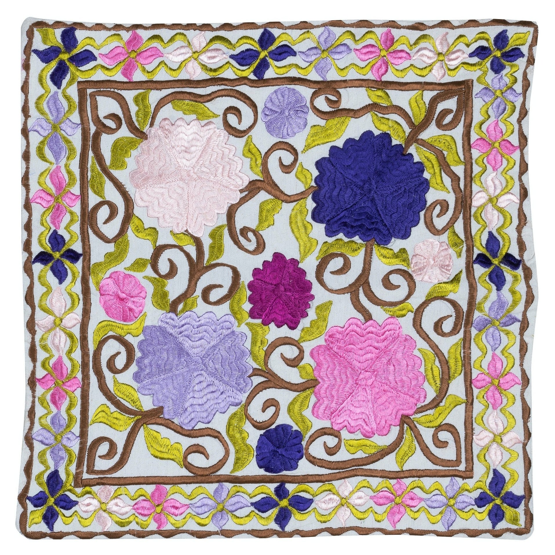Copricuscino colorato in 100% cotone da 17 "x18". Arredamento per la casa. Federa fatta a mano