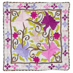 Coussin coloré de 16"x17" Housse de coussin faite à la main. Oreiller en dentelle de coton