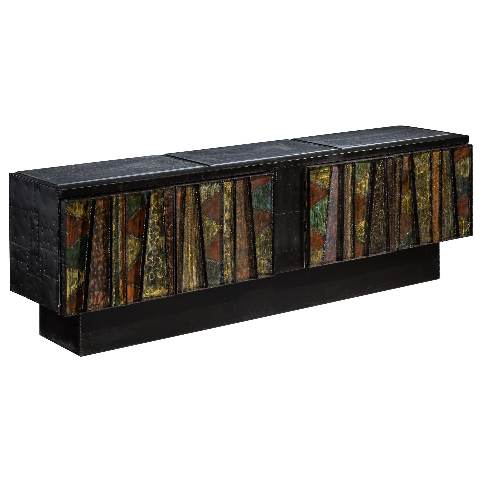 Paul Evans 'Deep Relief' Free-Standing Sideboard For Sale