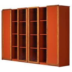 Große Vitrine oder Sideboard „Artona“ von Afra & Tobia Scarpa für Maxalto in Rot