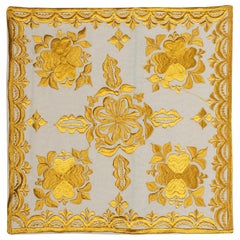 Revêtement de coussin moderne de 19"x19" Coussin en dentelle de style bohème. Taie d'oreiller jaune