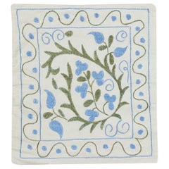 17"x19" Besticktes Baumwollkissen. Handgefertigte Kissenbezug. Neues Spitzenkissen