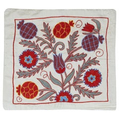 19"x21" Cotton Pillow Cover. Handmade Cushion Cover. Embroidered Lace Pillow