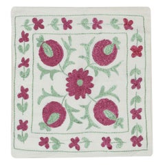 Cuscino ricamato 17 "x19". Copricuscino fatto a mano. Cuscino in pizzo di cotone