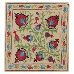 17"x19" Bestickter Seidenkissenbezug mit Kissenbezug. Handgefertigter Kopfkissenbezug. Modern Sham