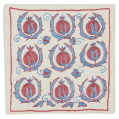 17"x18" Embroidered Cotton Cushion Cover. New Toss Pillow. Modern Lace Pillow