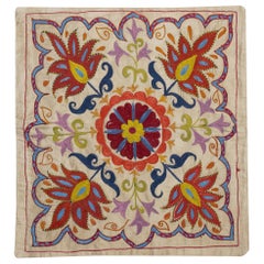 18"x19" 100% Silk Pillow. Handmade Cushion Cover. Embroidered Throw Pillow Cover