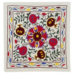 17"x18" Handbestickter Kissenbezug aus 100 % Baumwolle. Contemporary Lace-Kissen