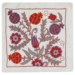 Moderner 20"x20"-Kissenbezug aus Baumwolle. Stickerei-Kissen. New Throw Pillow