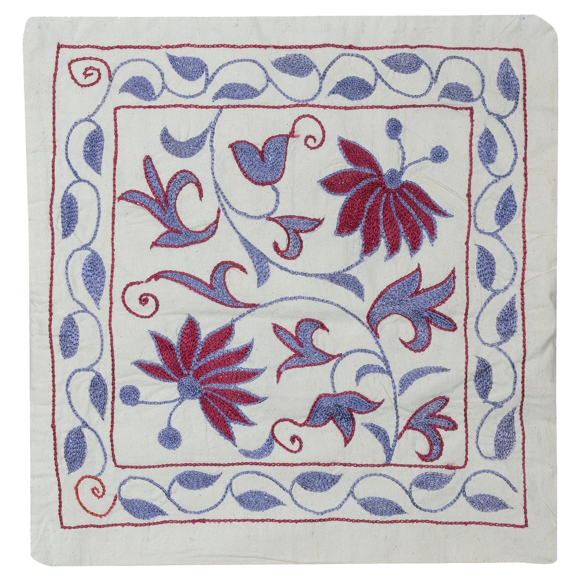 18"x19" Modernes Kissenbezug. 100% Baumwollspitzenkissen. Bestickter Kopfkissenbezug