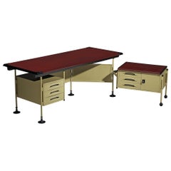 Studio BBPR 'Spazio' Corner Desk with Movable Cabinet