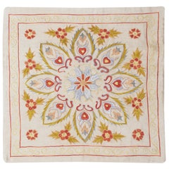 21 Zoll x 20 Zoll 100% Seide Kissenbezug. Kissen mit gestickter Spitze. Buntes Wurfkissen