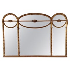 Edwardian Giltwood & Gesso Overmantel Mirror