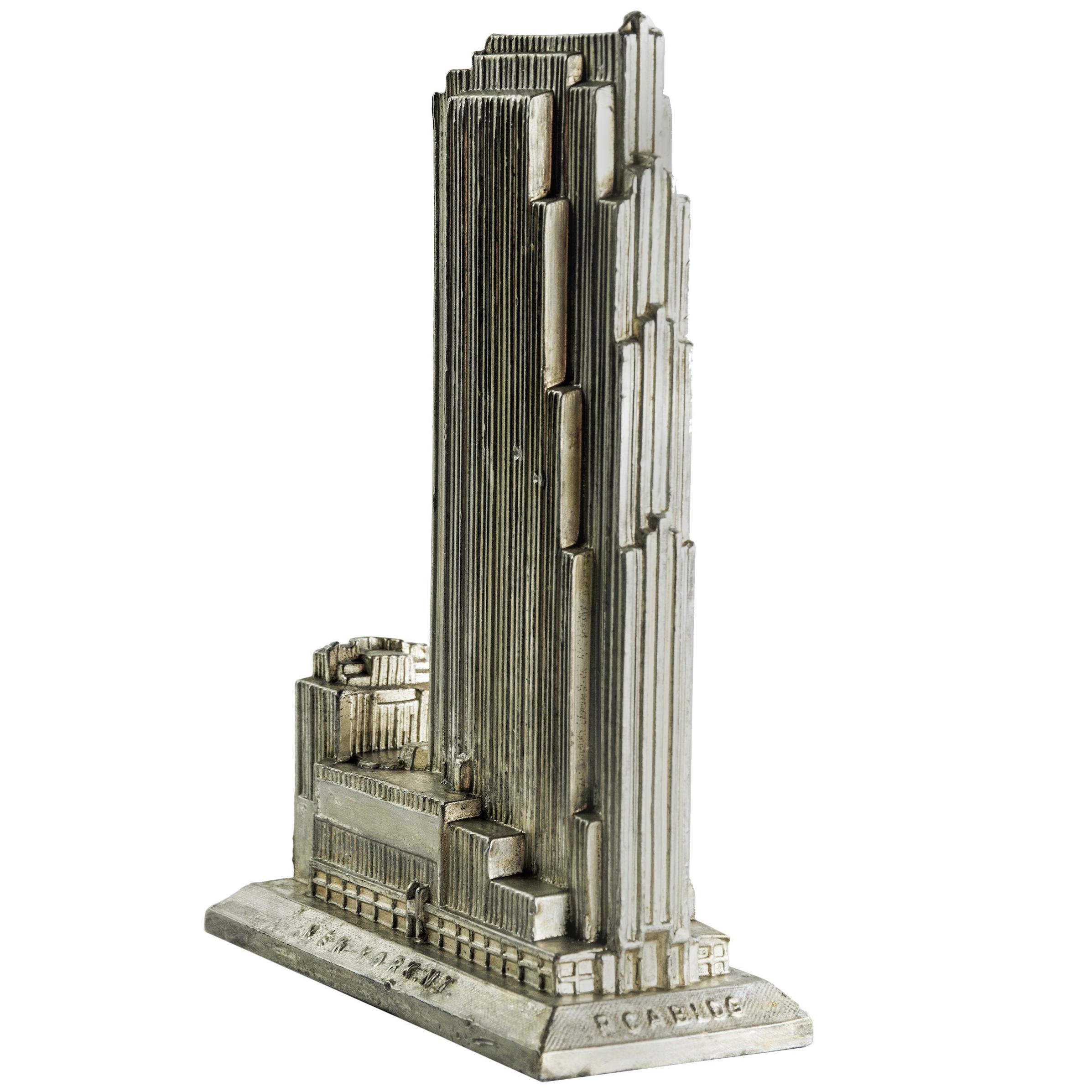 1930s RCA Building, New York Souvenir Architectural Model For Sale