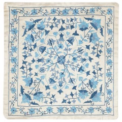 20 "x21" Copricuscino ricamato in 100% seta. Copricuscino contemporaneo fatto a mano