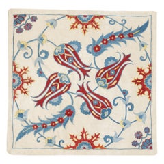 Moderner 20"x21"-Kissenbezug aus Seide. Besticktes Kissen. New Throw Pillow
