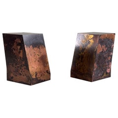 "STŒL" Sculptural Acid-Etched Brass Stool, Limited Edition by Project Twenty Two