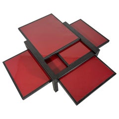 PAR4 modular coffee table by Bernard Vuarnesson for ‘Bellato Italy’ 1980's.