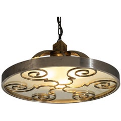 Lars Holmström for Arvika Konsthantverk Art Deco Ceiling Light