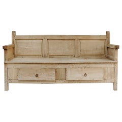 Banc xl du 19e siècle en chêne/érable