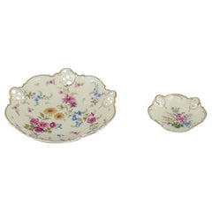 Rosenthal, Germany. Two "Moliere" porcelain bowls with reticulated rim.