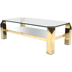 Belgo Chrom 23-Carat Gold Plated Willy Rizzo (Style) Coffee Table