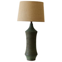Lee Rosen für Design Technics Große seltene grüne Keramiklampe 1960er Jahre