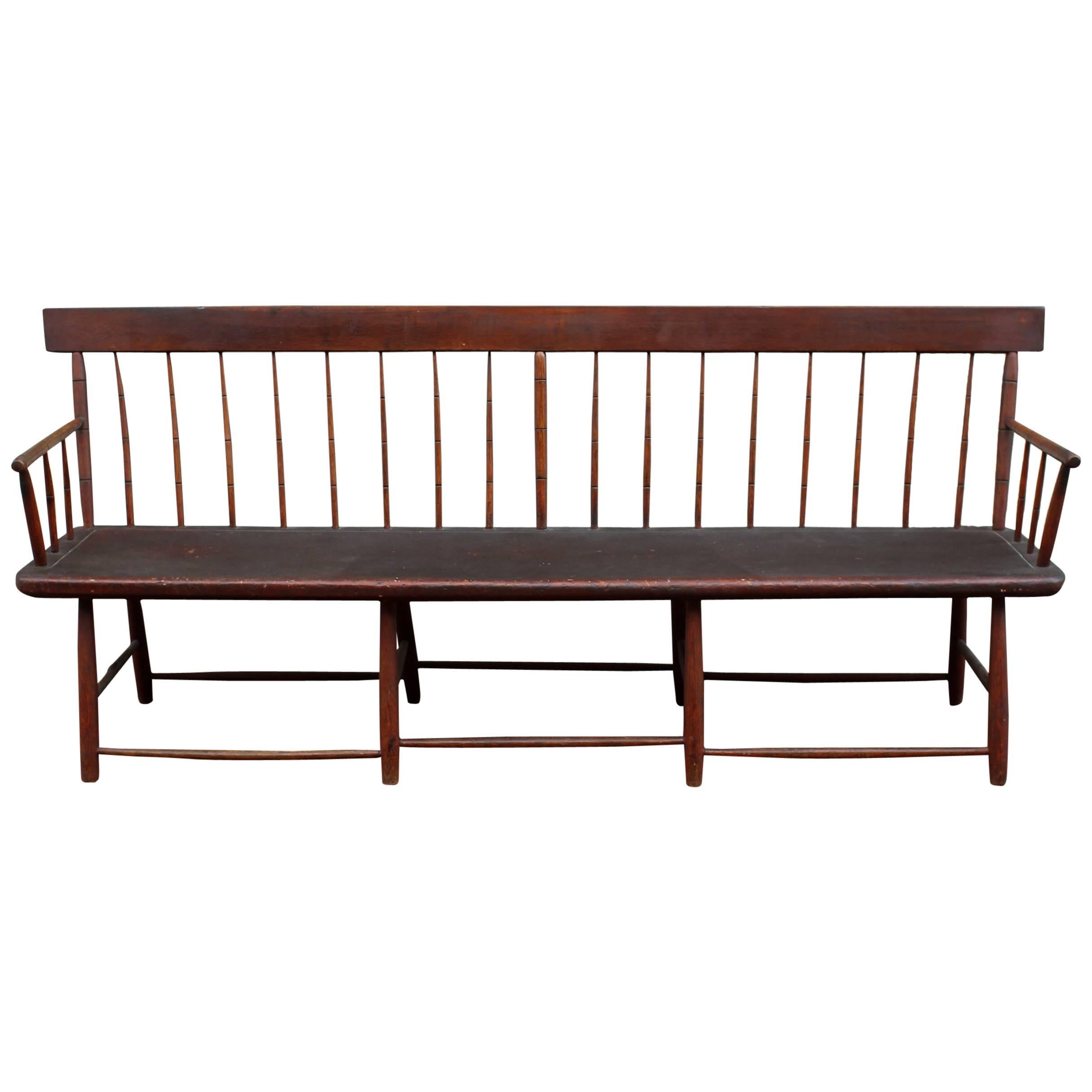 American Windsor Settee, circa 1800