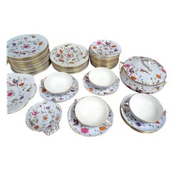 Vintage A 130 Piece Set of Crown Staffordshire China "Birds of Paradise" Pattern 1950"s