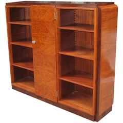 Vintage Labeled French Mid-Century Modern Bookcase of Finest Craftmanship