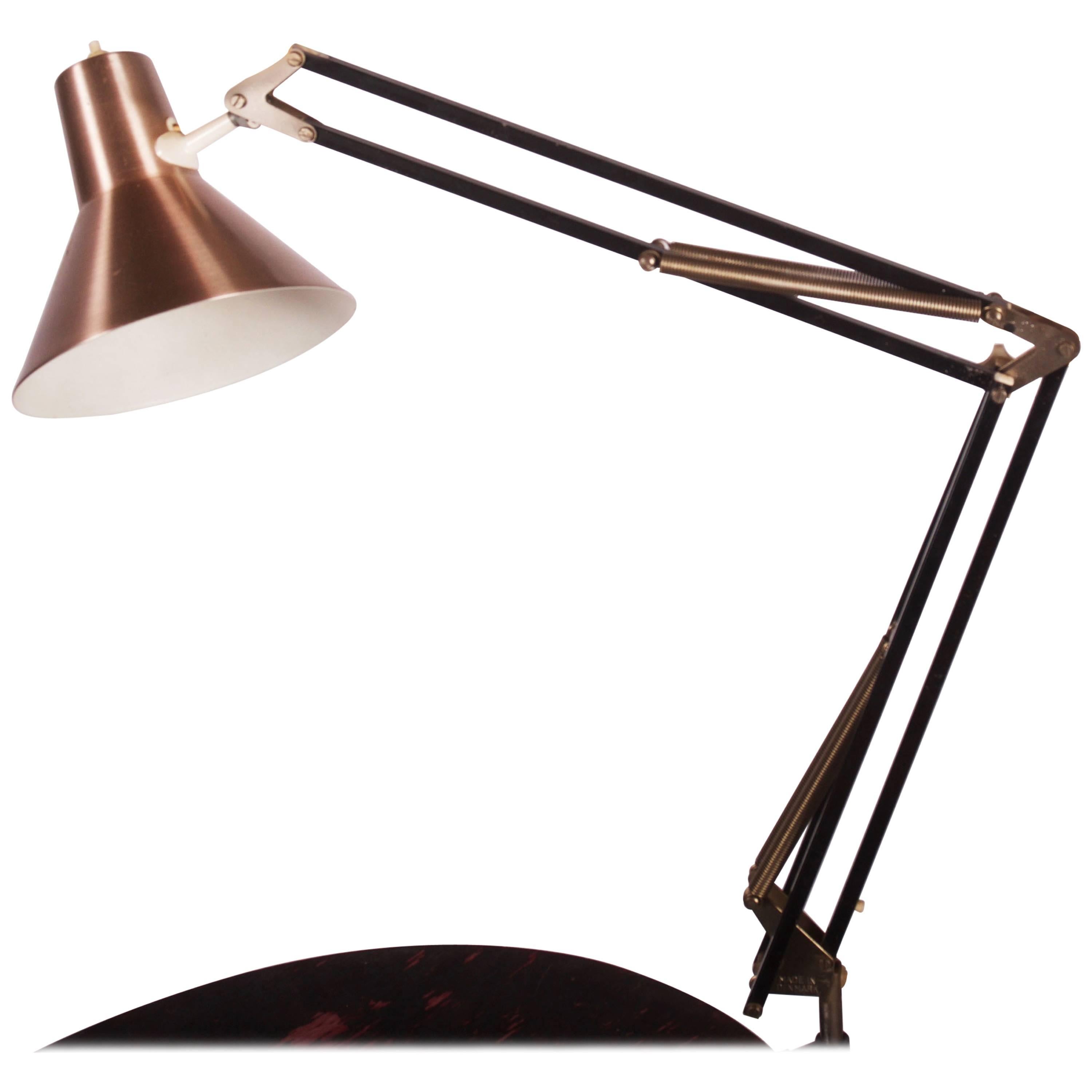 Black Desk, Table Lamp By Luxo For Sale