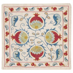 20"x21" Modern Cushion Cover Made of Silk. Embroidery Pillow. Uzbek Throw Pillow