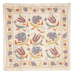 20 "x20" Housse de coussin brodée 100% soie. New Toss Pillow. Oreiller en dentelle Modernity