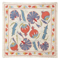 19"x20" 100% Silk Cushion Cover. Hand-Embroidered Pillowcase. Modern Lace Pillow