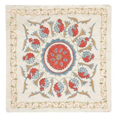 19 "x 20" All Silk bestickt Throw Pillow. Moderner handgefertigter Kissenbezug