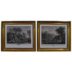 Pair of French Engravings in Period Giltwood Frames, Early 19th Century
