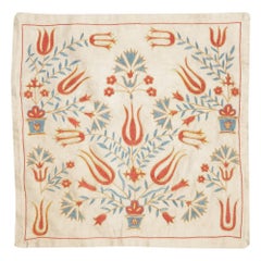 20"x20" Embroidered Pillow Cover. Boho & Chic Home Decor. All Silk Cushion Cover