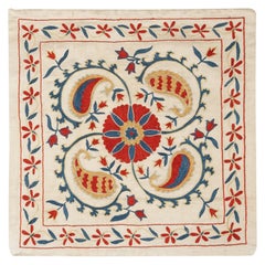 20 "x21" Copricuscino in 100% seta. Federa ricamata a mano. Cuscino di lusso in pizzo