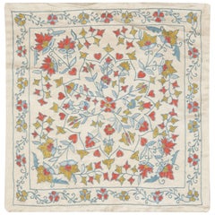 20"x20" Embroidered All Silk Cushion Cover. Handmade Pillowcase. New Lace Pillow