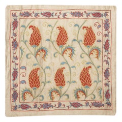 20 "x21" Copricuscino in 100% seta. Cuscino moderno in pizzo. Cuscino con ricamo