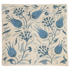 Cojín moderno 19 "x19". Funda de cojín 100% seda. Funda de almohada bordada