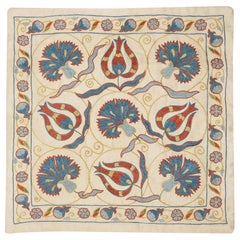 20 "x20" Housse de coussin 100% soie. Oreiller en dentelle Modernity. Oreiller brodé