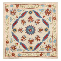 20 "x20" Housse de coussin brodée 100% soie. New Toss Pillow. Oreiller en dentelle Modernity
