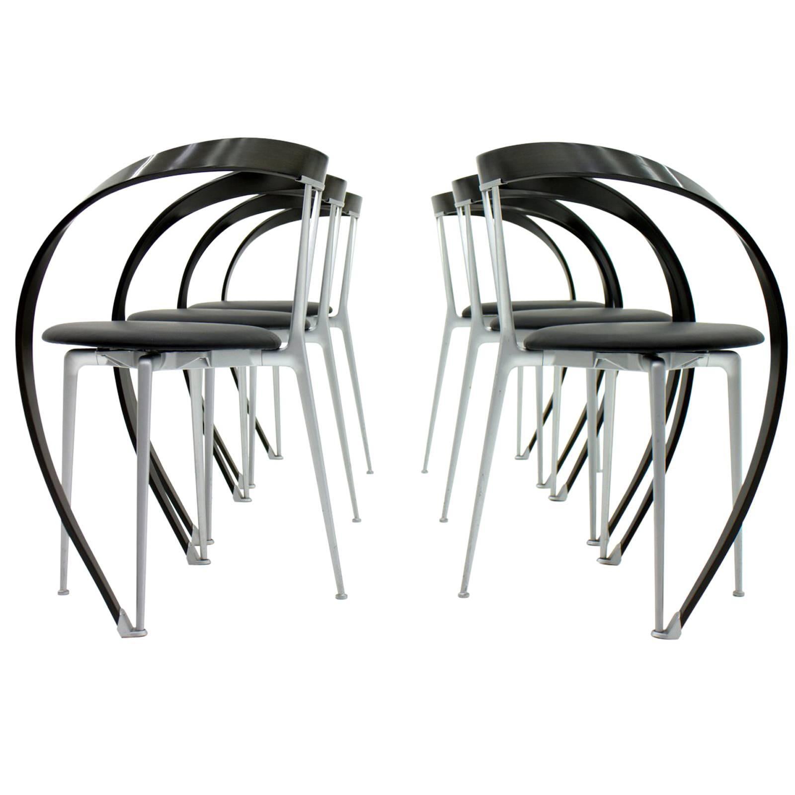 Set of Six Revers Chairs, Andrea Branzi for Cassina, 1993