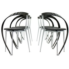 Set of Six Revers Chairs, Andrea Branzi for Cassina, 1993