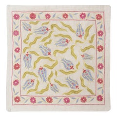 19 "x19" Oreiller 100% soie. Housse de coussin faite à la main. Housse de coussin brodée
